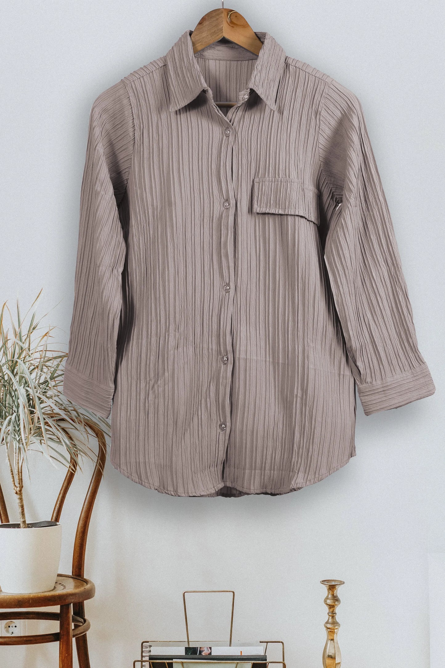 Buy Women's Button Down Collar Neck Top Women’s Fashion Online - We Shine India