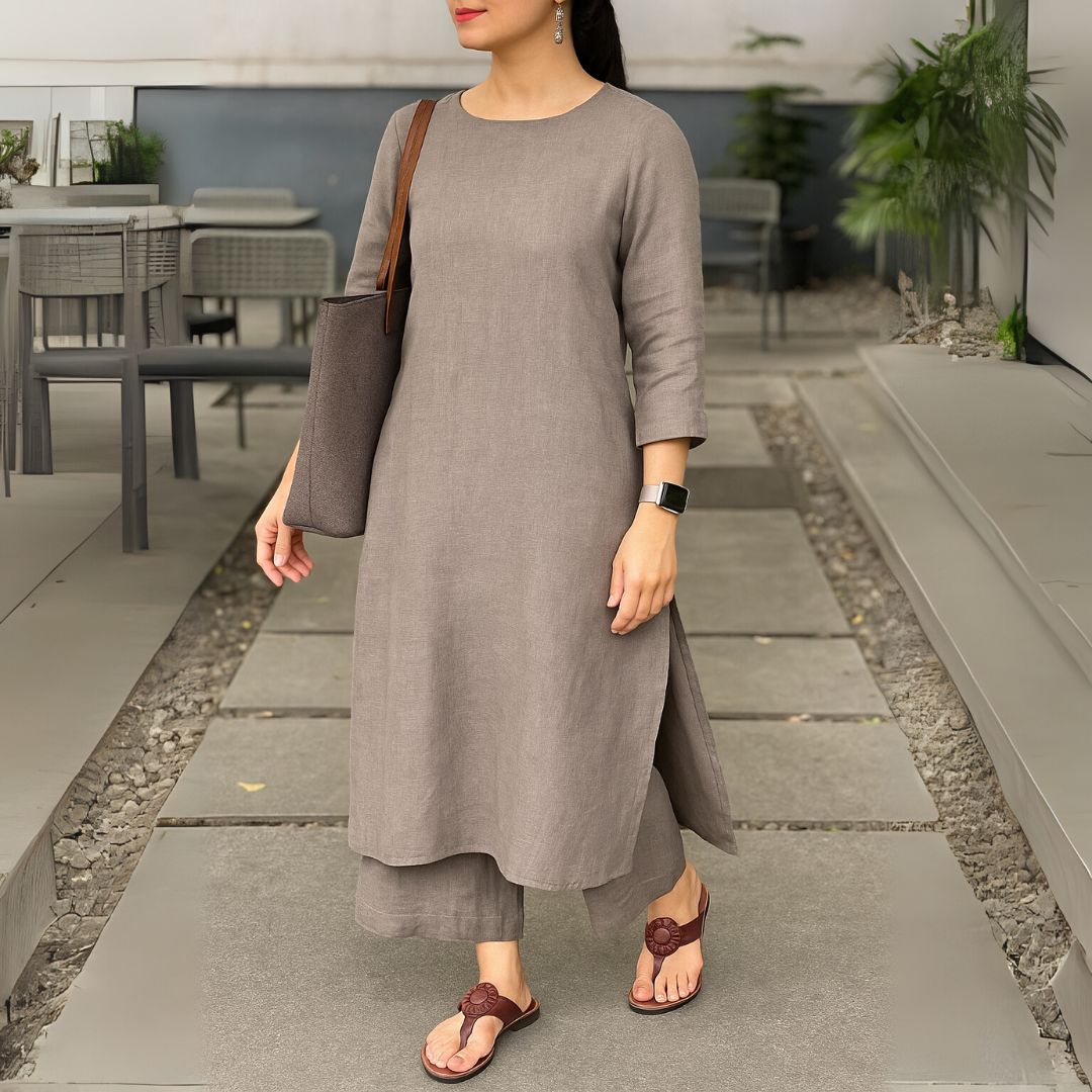 Elegant Everyday Grey Kurta Set