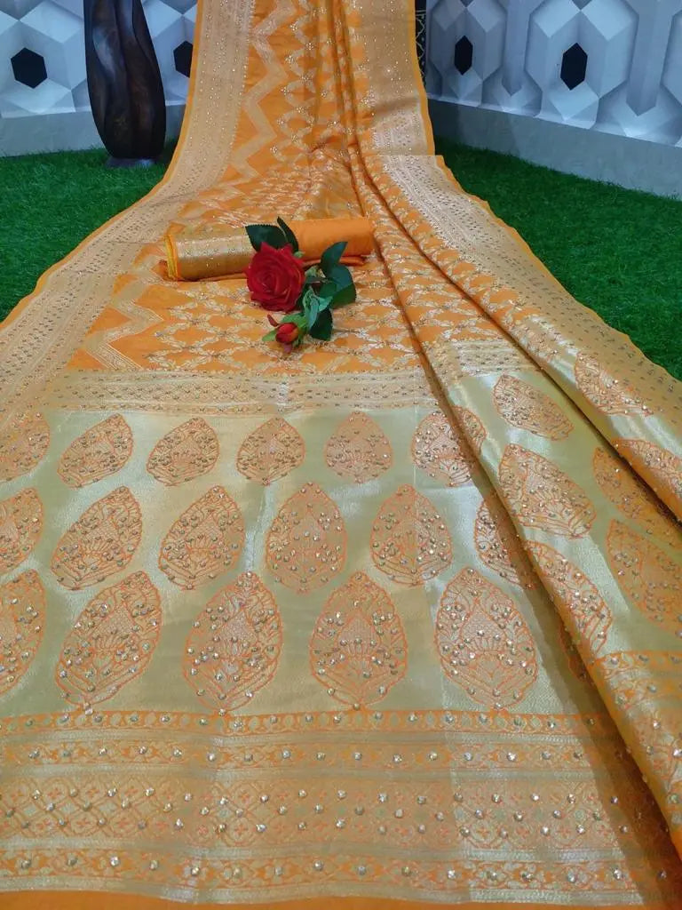Buy Woven Banglori Pure Silk Saree Women’s Fashion Online - We Shine India