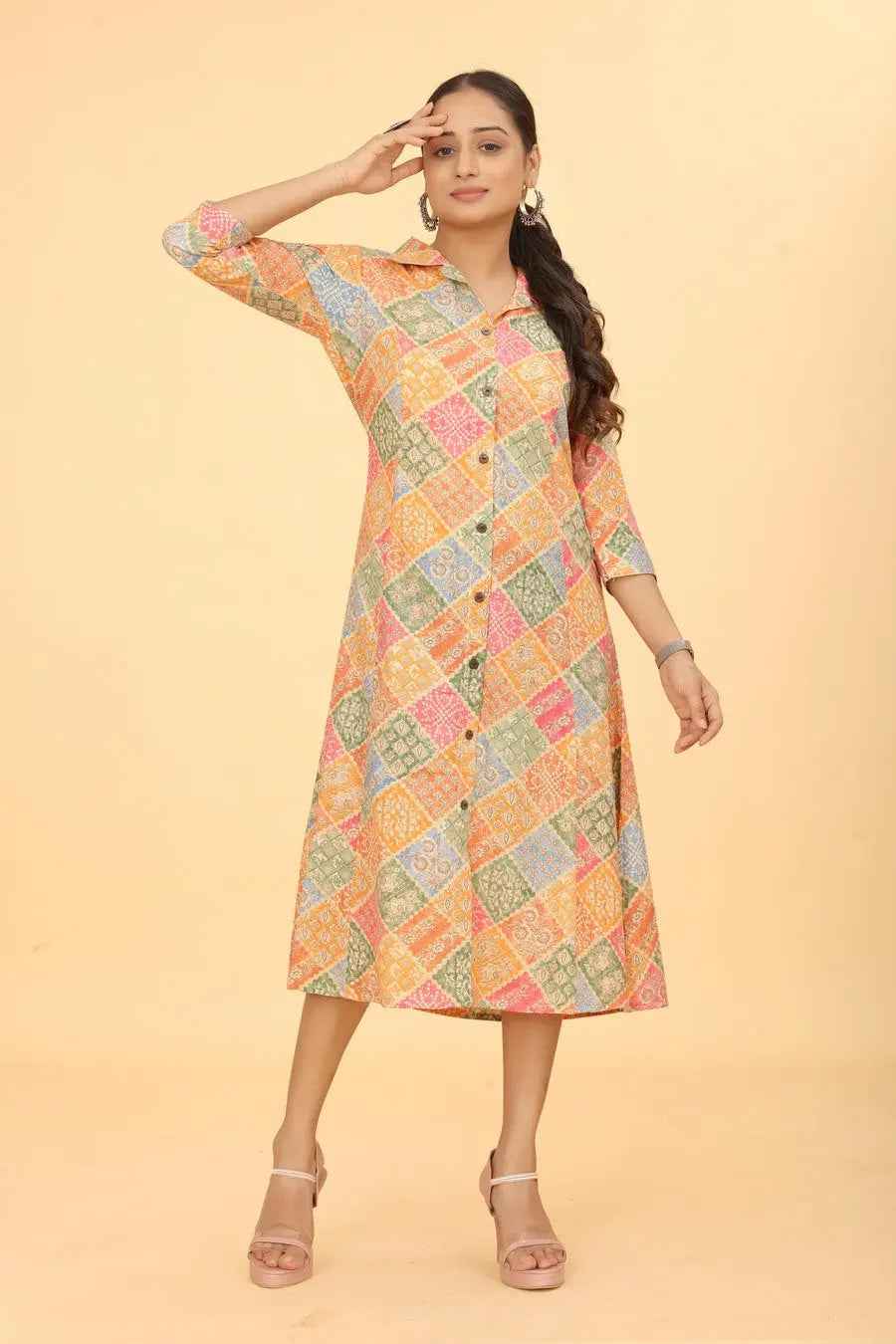 Buy We Shine Trendy Orange A-line Dress For Women Women’s Fashion Online - We Shine India