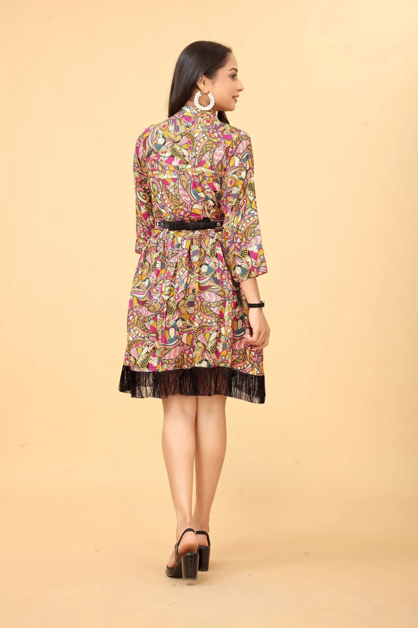 Buy Printed Fit And Flare Dress Tunic Women’s Fashion Online - We Shine India
