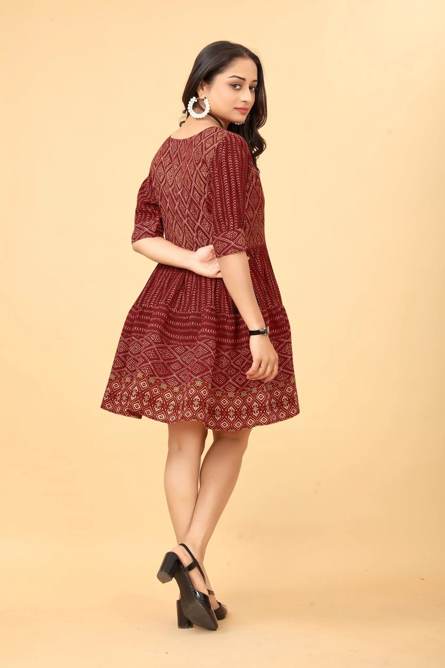 Buy Cotton Fit And Flare Dress Tunic Women’s Fashion Online - We Shine India