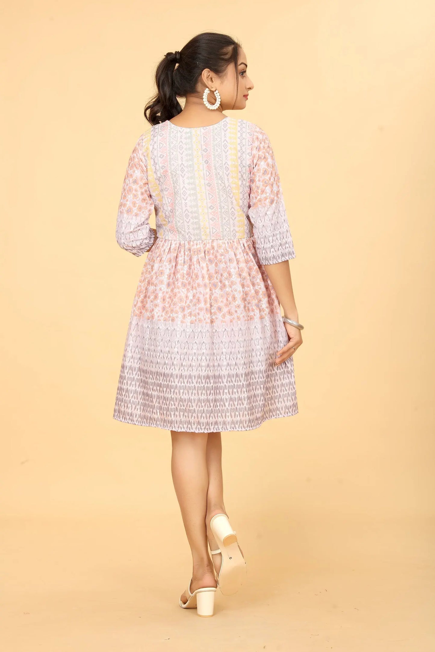 Buy Printed Fit And Flare Dress Tunic Women’s Fashion Online - We Shine India