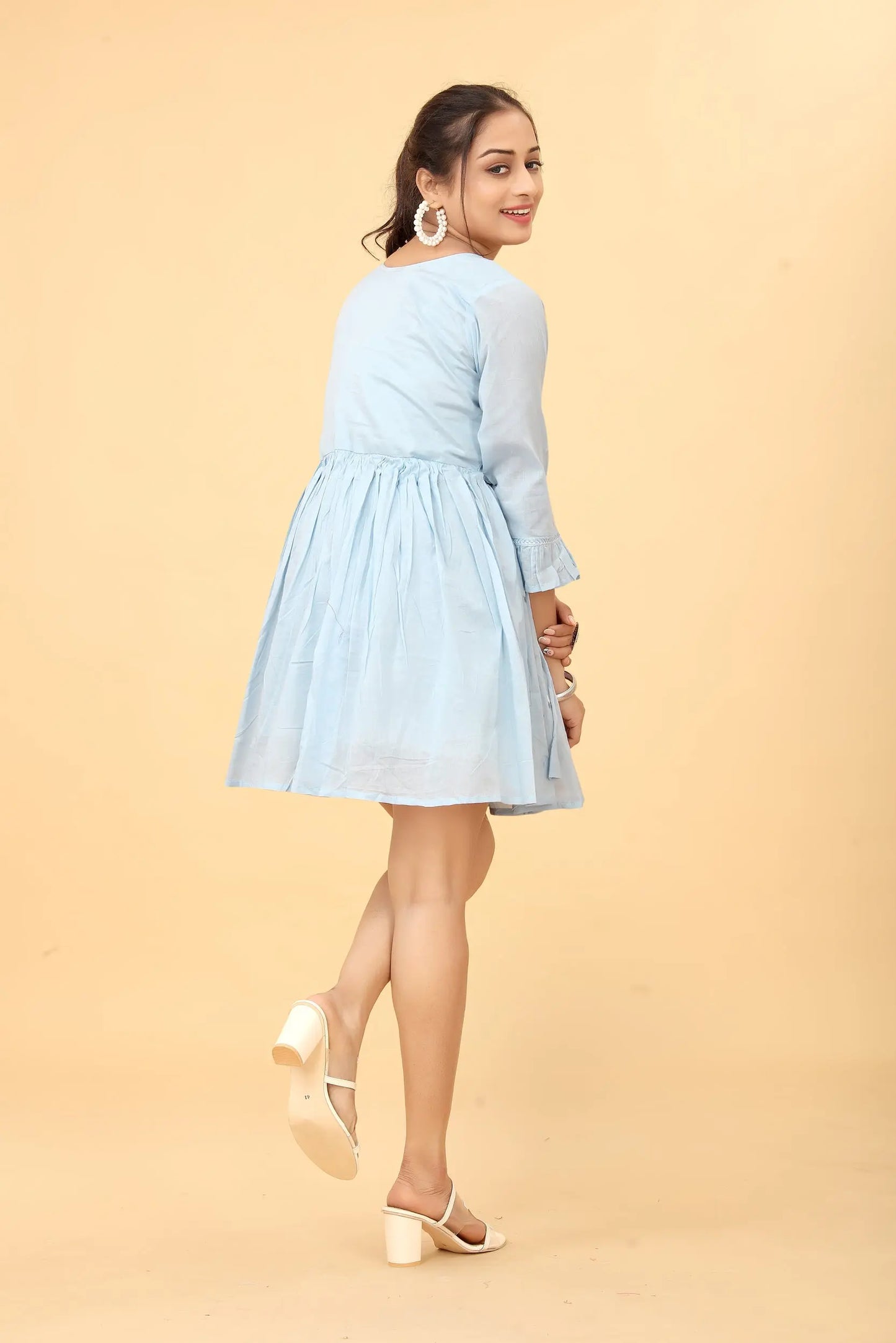 Buy Cotton Fit And Flare Dress Tunic Women’s Fashion Online - We Shine India