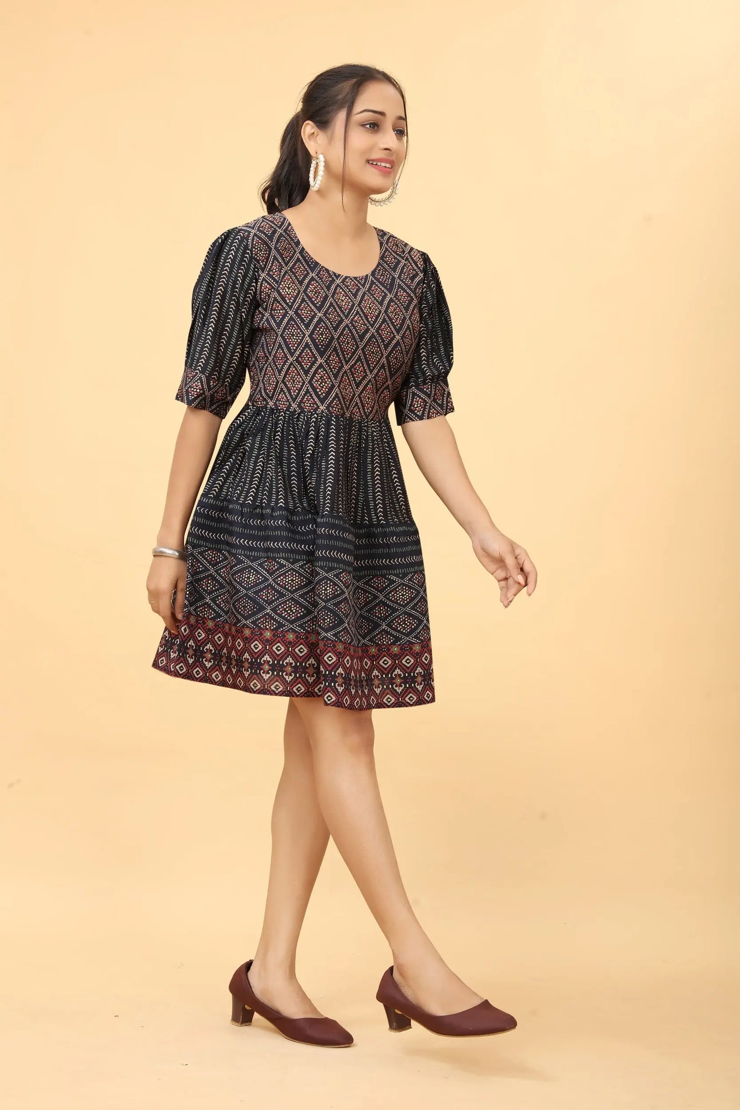 Buy Cotton Fit And Flare Dress Tunic Women’s Fashion Online - We Shine India