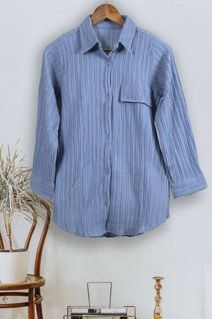 Buy Women's Button Down Collar Neck Top Women’s Fashion Online - We Shine India