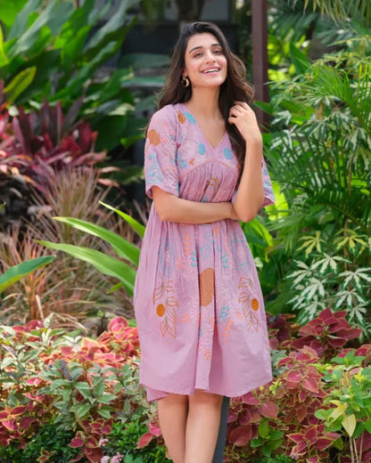 Buy Pure Cotton Heavy Embroidery Dress For Women Women’s Fashion Online - We Shine India