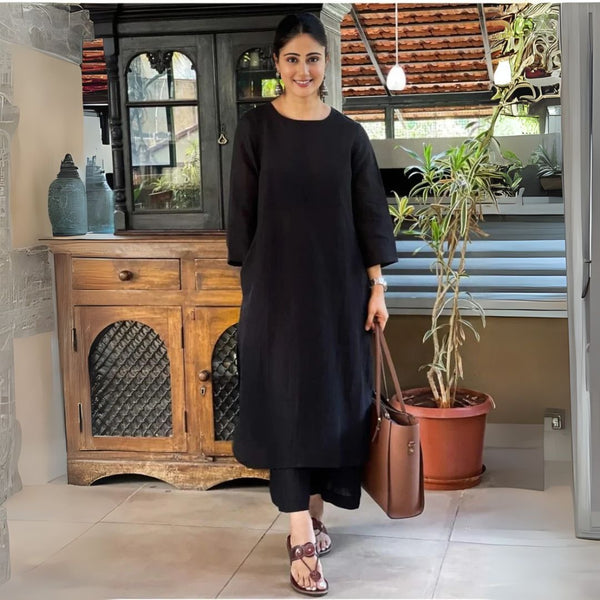 Elegant Everyday Black Kurta Set