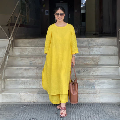 Elegant Everyday Yellow Kurta Set
