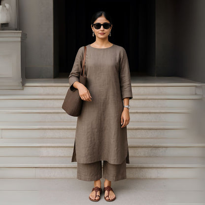 Elegant Everyday Grey Kurta Set