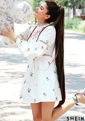 Buy Floral Embroidered Stylish Dress Women’s Fashion Online - WE SHINE India