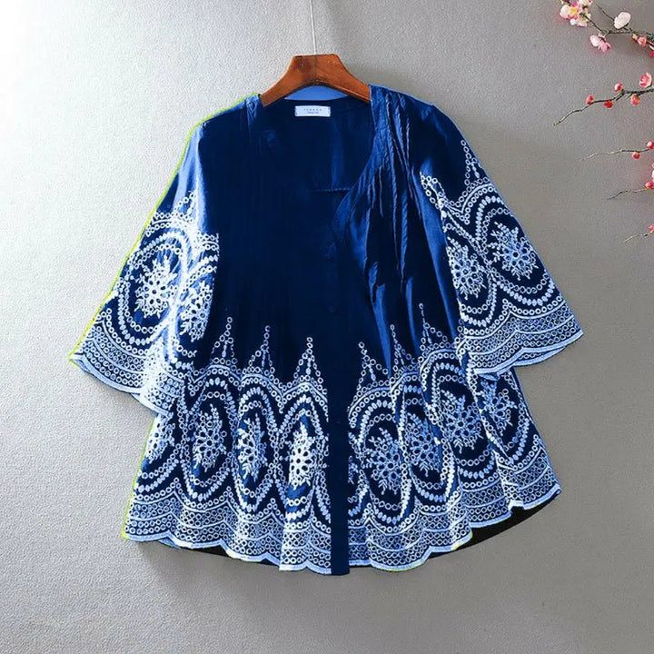 Buy Vintage Ethnic Heavy Chikankari Ruffle Cotton Tunic For Women Women’s Fashion Online - We Shine Heavy India