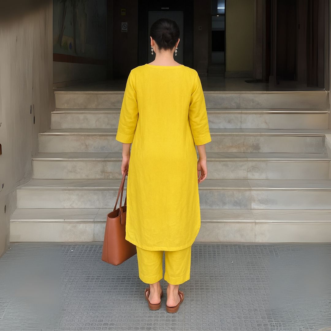 Elegant Everyday Yellow Co-ord Set