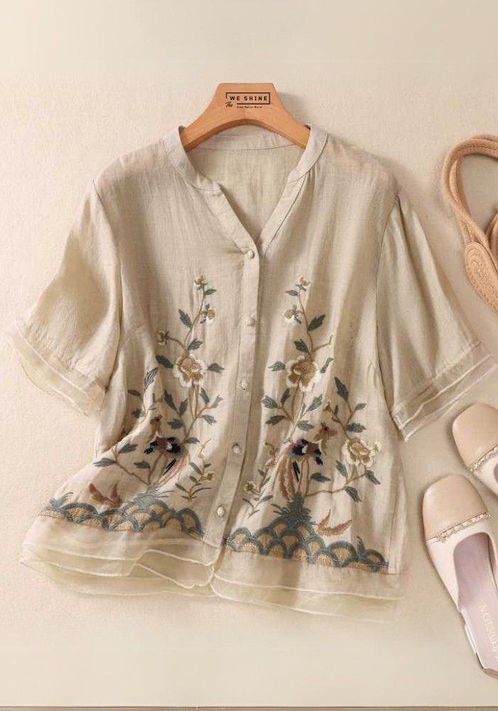 Everyday Cotton Embroidered Top