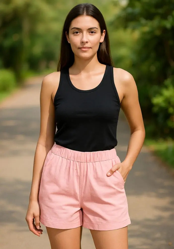 Buy Women's Premium Handwoven Pink Cotton Shorts  Women’s Fashion Online - We Shine