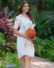 Buy Pure Cotton Heavy Embroidery Dress For Women Women’s Fashion Online - We Shine India