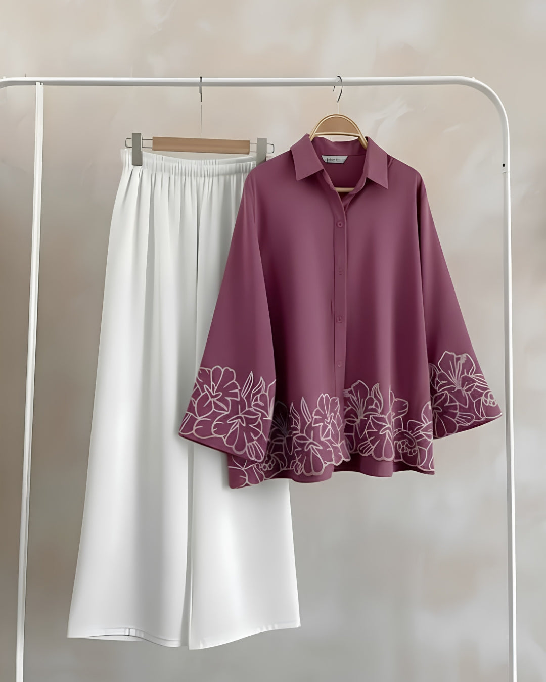 Heavy Rayon Premium Embroidery Co-ord Set