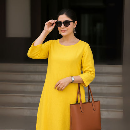 Elegant Everyday Yellow Kurta Set