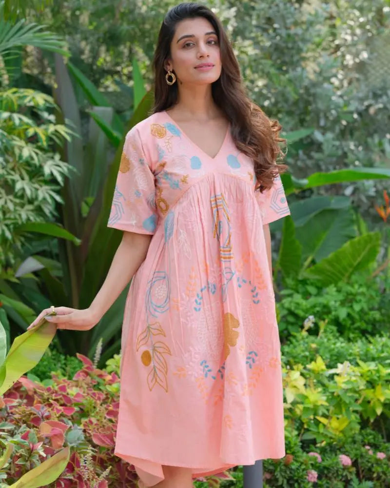 Buy Pure Cotton Heavy Embroidery Dress For Women Women’s Fashion Online - We Shine India