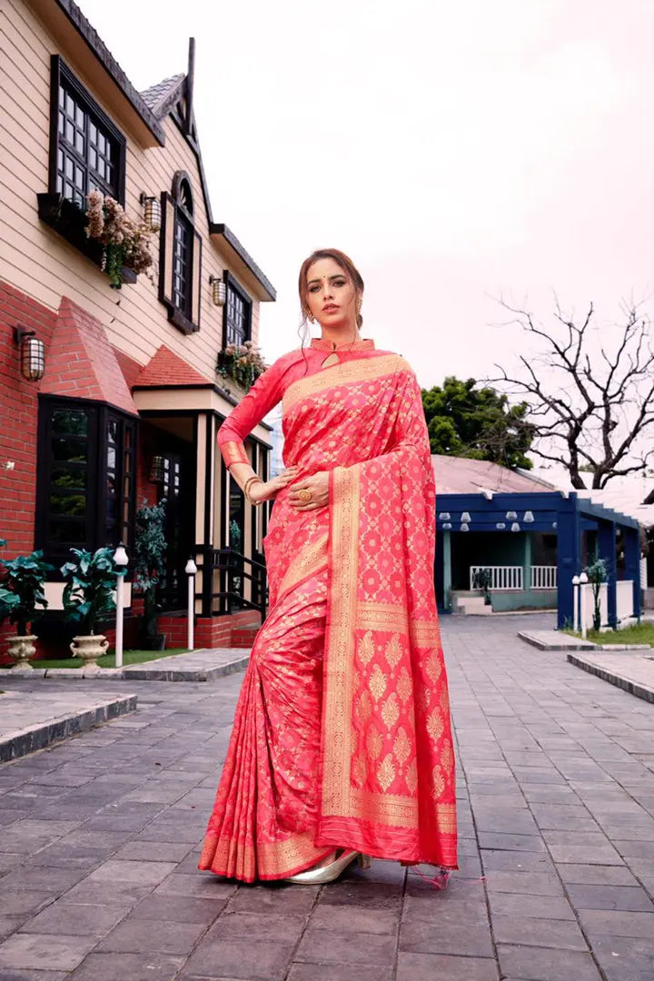 Buy Woven Banglori Pure Silk Saree Women’s Fashion Online - We Shine India