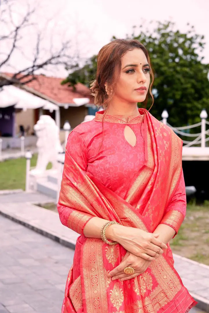 Buy Woven Banglori Pure Silk Saree Women’s Fashion Online - We Shine India