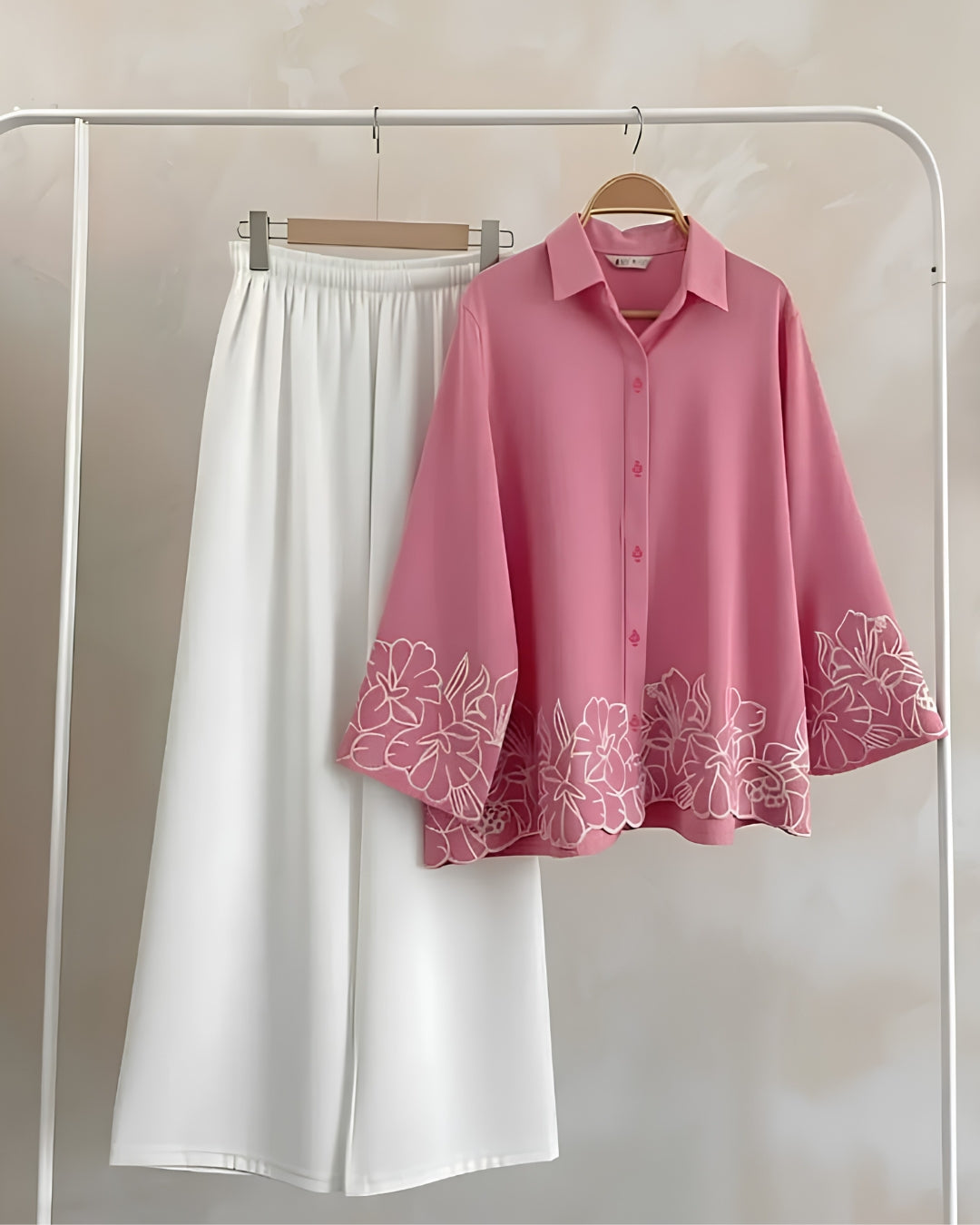 Heavy Rayon Premium Embroidery Co-ord Set