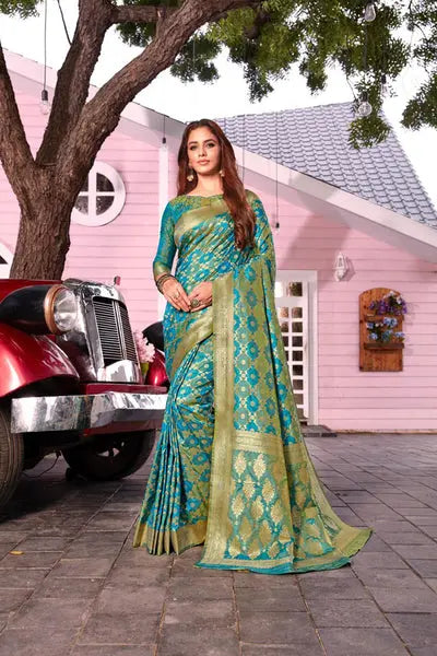 Buy Woven Banglori Pure Silk Saree Women’s Fashion Online - We Shine India