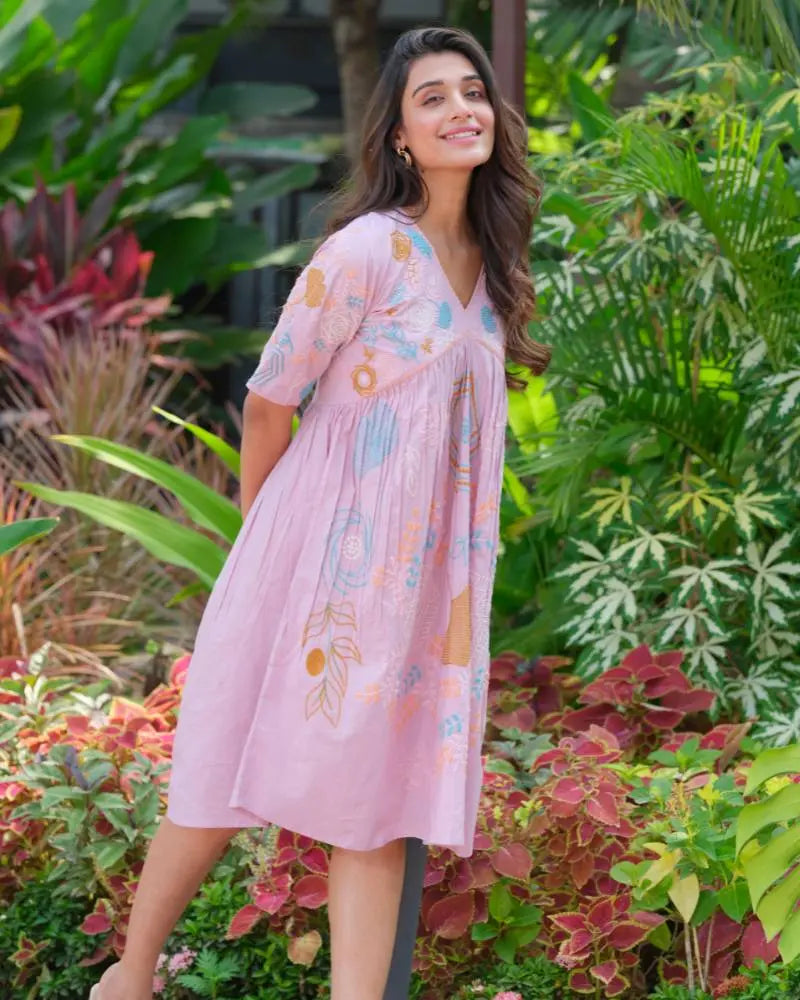 Buy Pure Cotton Heavy Embroidery Dress For Women Women’s Fashion Online - We Shine India