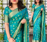 Unique Color Designer Jacquard Sana Silk Beautiful Party Wear Saree