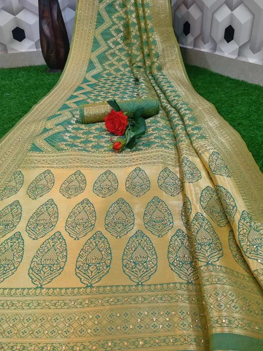 Buy Woven Banglori Pure Silk Saree Women’s Fashion Online - We Shine India