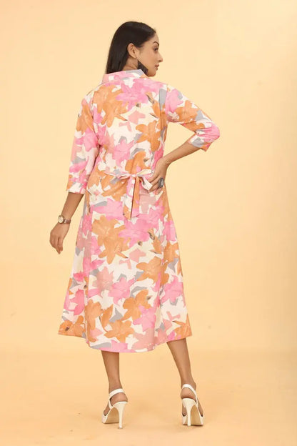 Buy We Shine Trendy A-line Pink Dress For Women Women’s Fashion Online - We Shine India