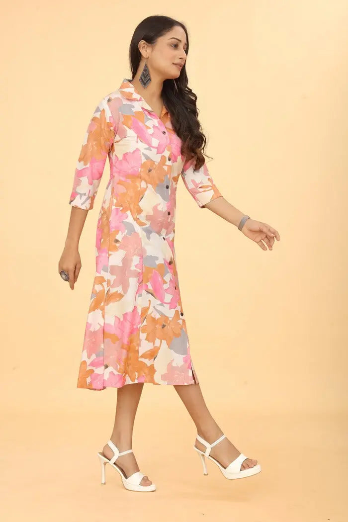 Buy We Shine Trendy A-line Pink Dress For Women Women’s Fashion Online - We Shine India