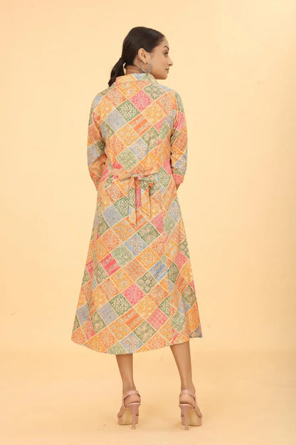 Buy We Shine Trendy Orange A-line Dress For Women Women’s Fashion Online - We Shine India