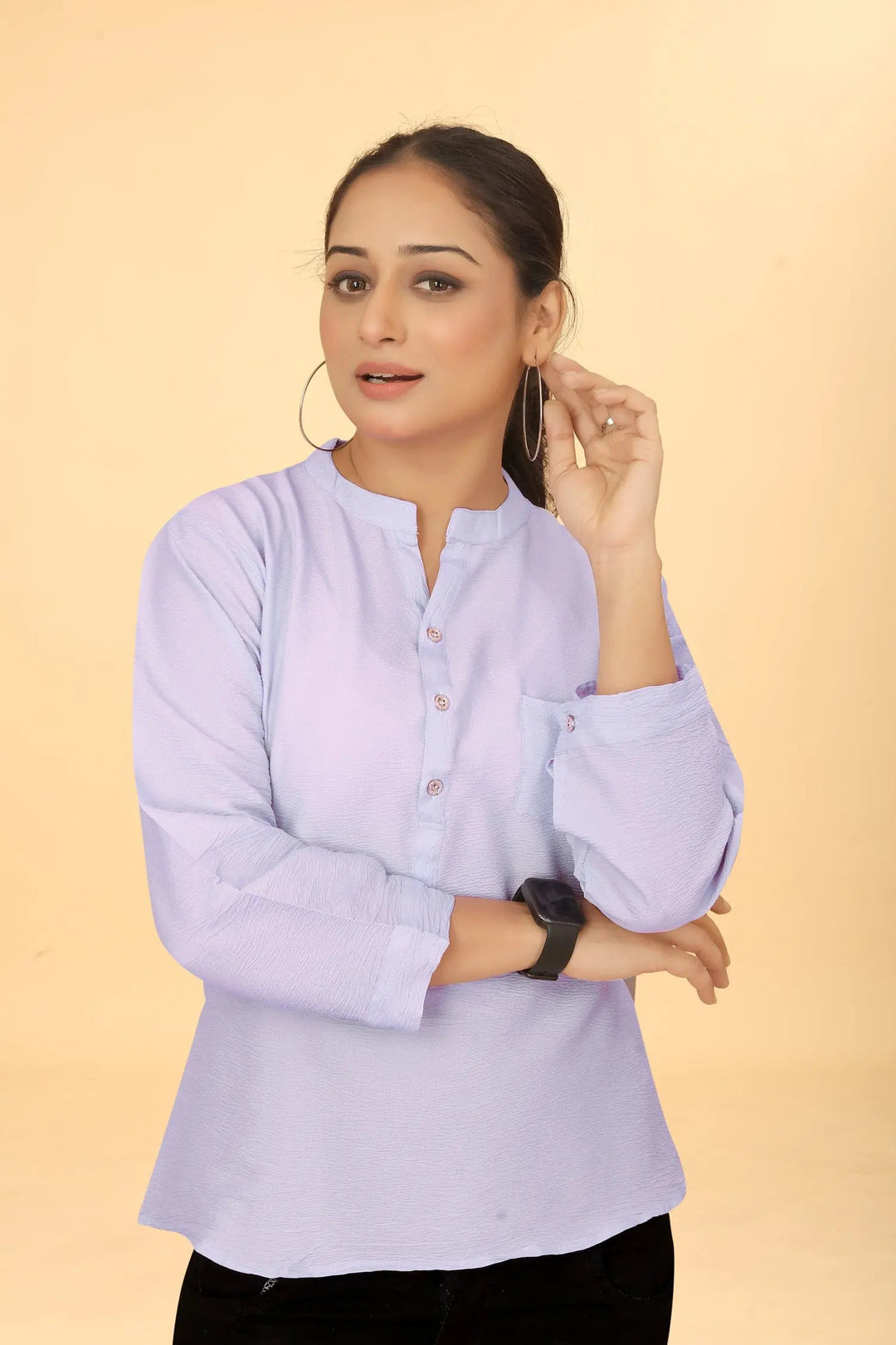 Buy Casual Wear Stylish Lavender Tunic  Women’s Fashion Online - We Shine