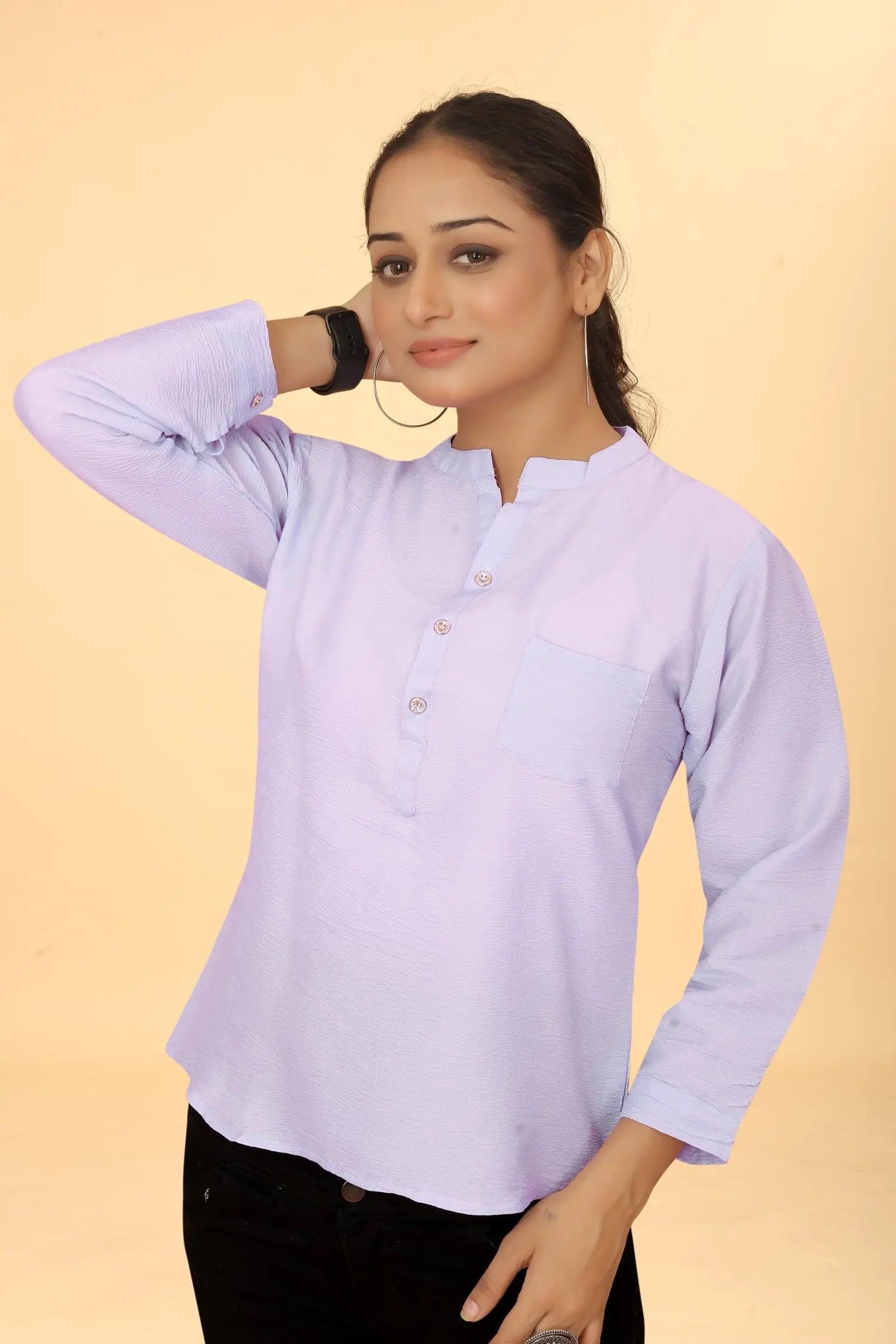 Buy Casual Wear Stylish Lavender Tunic  Women’s Fashion Online - We Shine