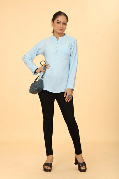 Buy Casual Wear Stylish Sky Tunic  Women’s Fashion Online - We Shine