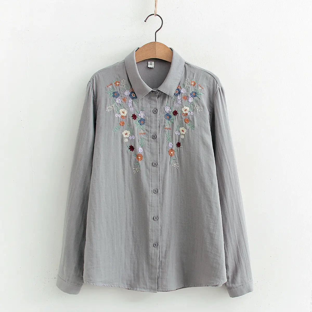 Buy Women's Floral Embroidery Cotton Shirt  Women’s Fashion Online - We Shine