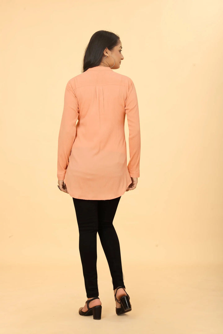 Buy Casual Wear Stylish Peach Tunic  Women’s Fashion Online - We Shine