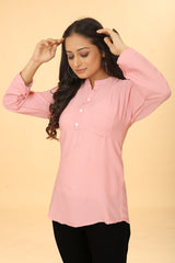 Casual Wear Stylish Pink Tunic