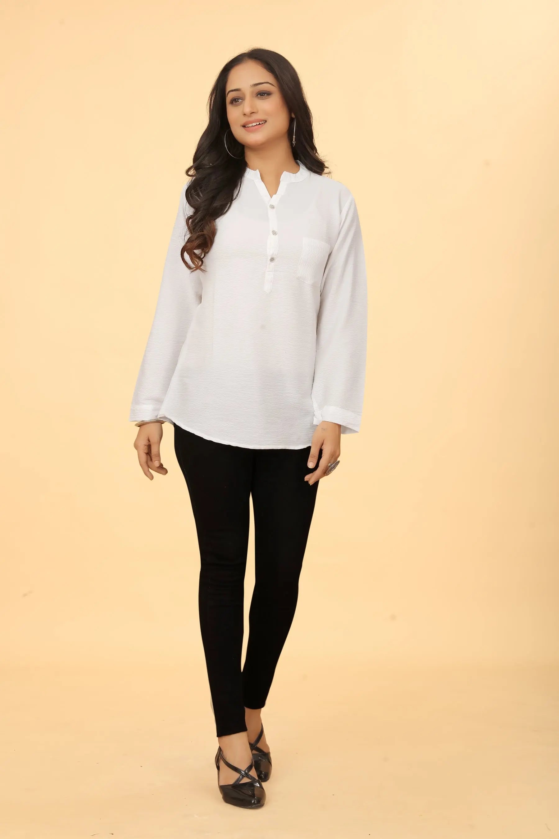 Buy Casual Wear Stylish White Tunic  Women’s Fashion Online - We Shine
