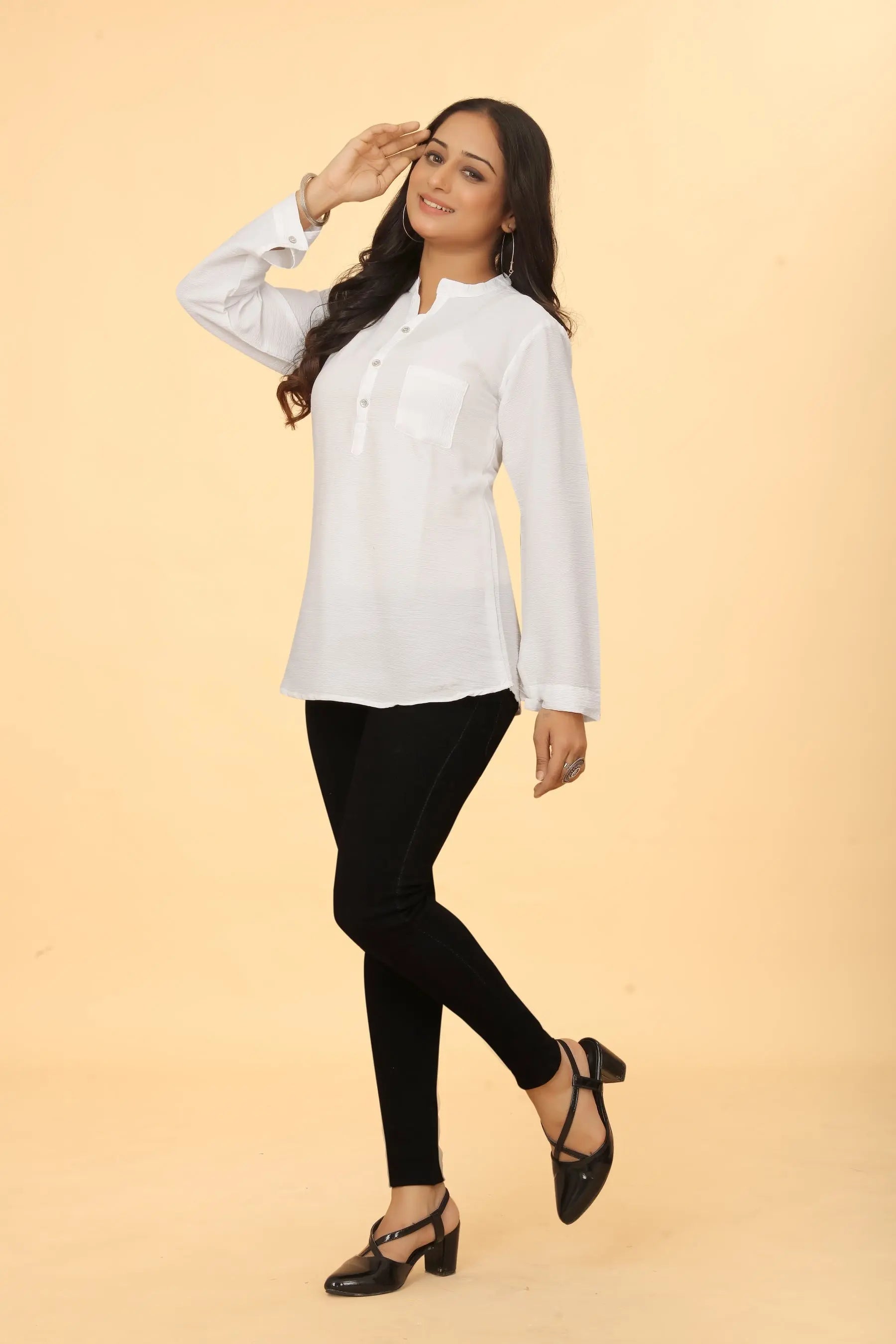 Buy Casual Wear Stylish White Tunic  Women’s Fashion Online - We Shine