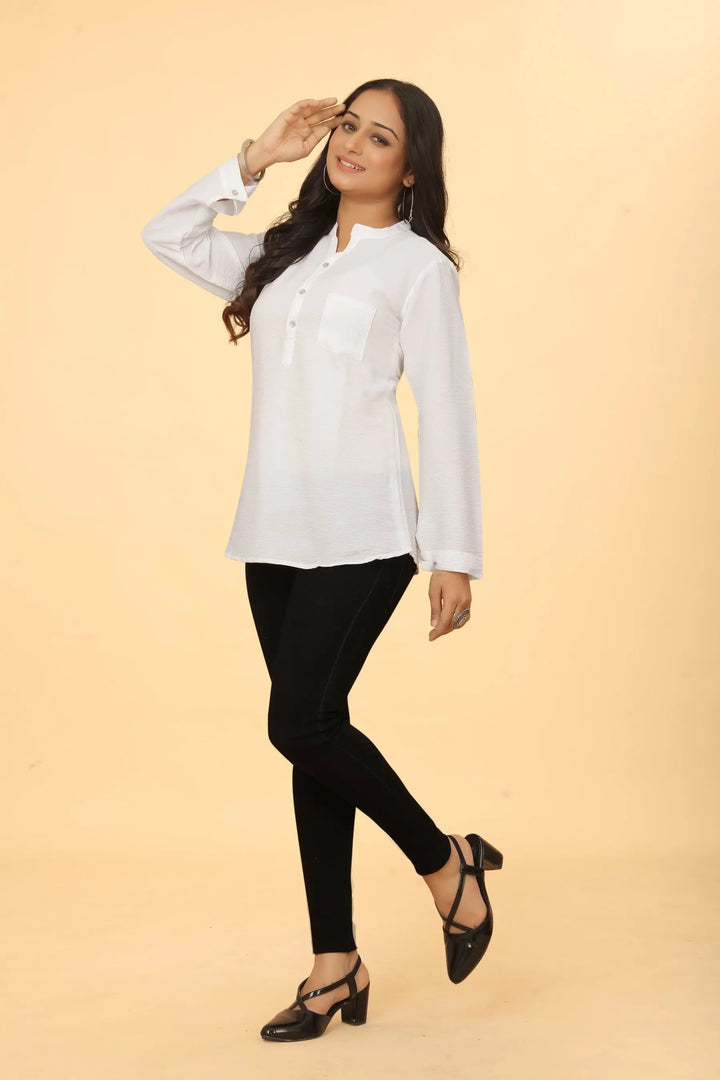 Buy Casual Wear Stylish White Tunic  Women’s Fashion Online - We Shine