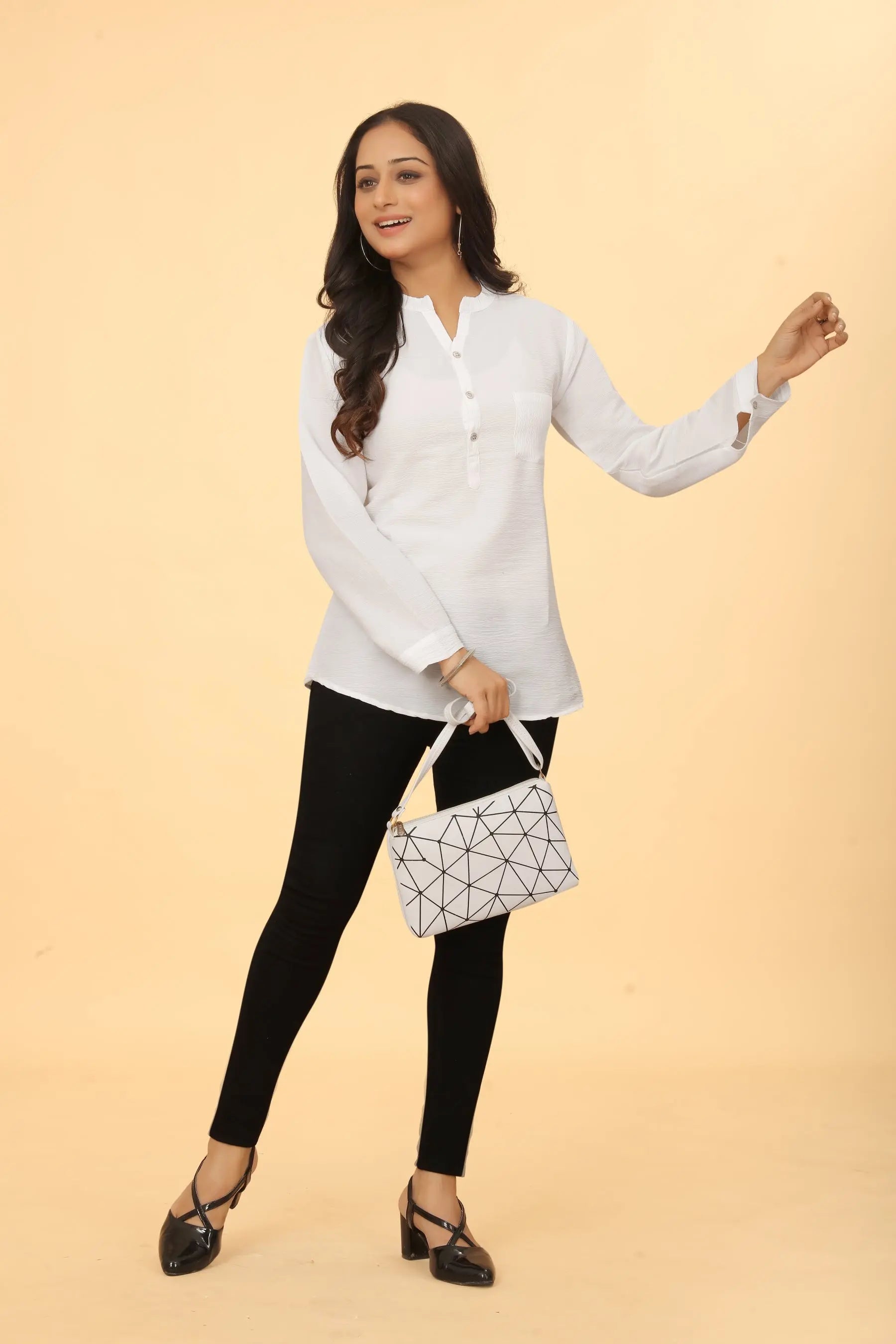 Buy Casual Wear Stylish White Tunic  Women’s Fashion Online - We Shine
