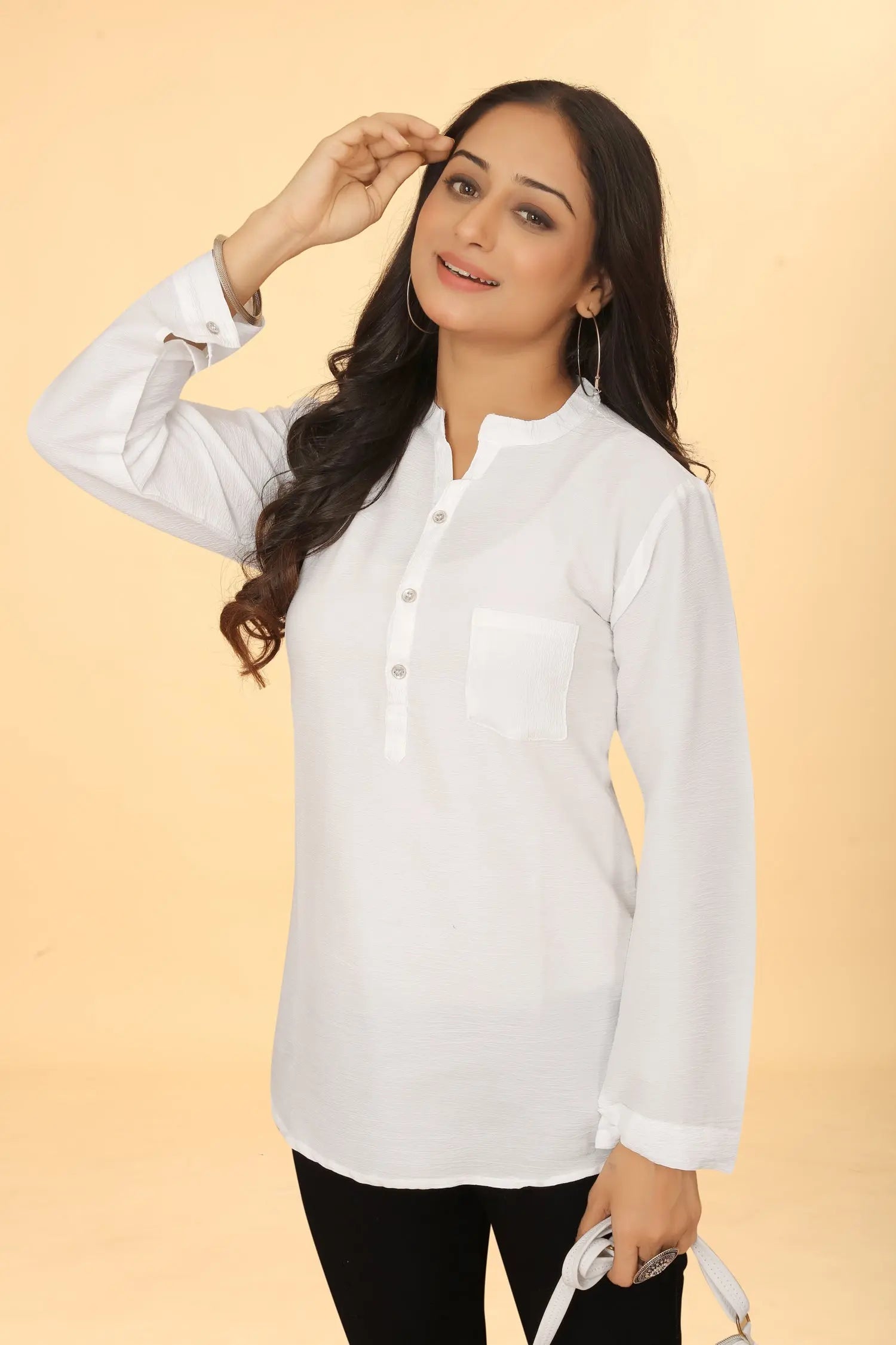 Buy Casual Wear Stylish White Tunic  Women’s Fashion Online - We Shine