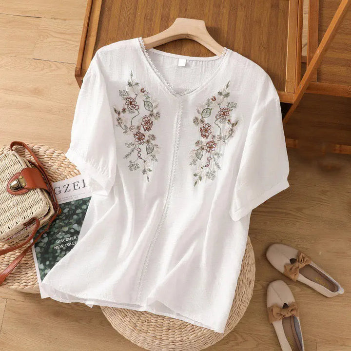 Buy Embroidery Casual Wear Crew Neck Half Sleeve Tunics Women’s Fashion Online - WE SHINE India