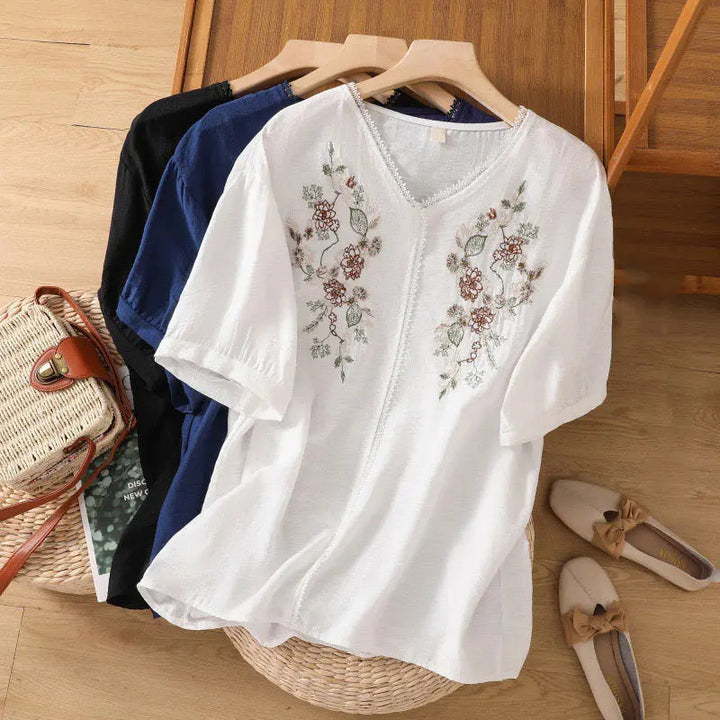 Buy Embroidery Casual Wear Crew Neck Half Sleeve Tunics Women’s Fashion Online - WE SHINE India