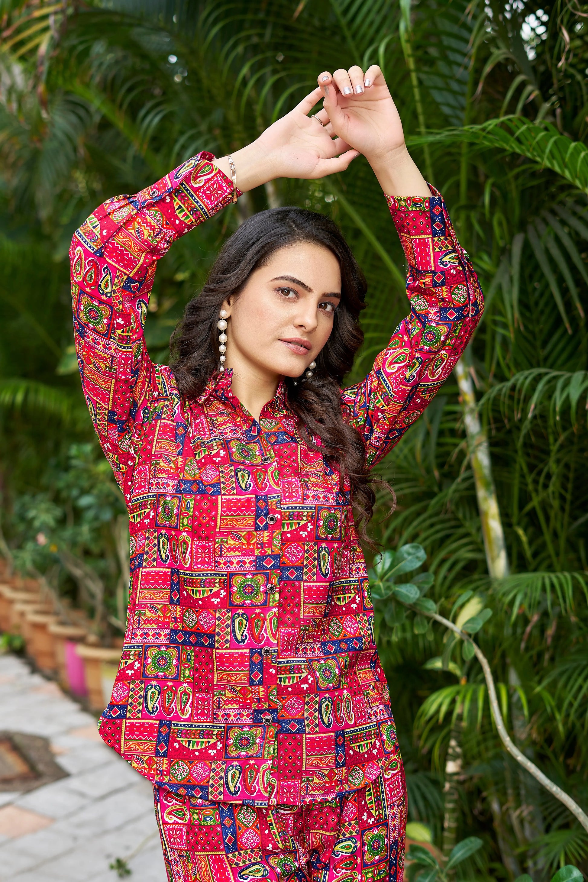 Buy Trendy & Comfort Pure Rayon Red Co-ord Set for Regular & Night Wear Women’s Fashion Online - WE SHINE India