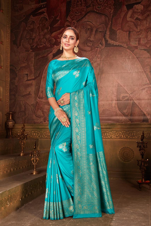 Tiffany Gold Zari Work Banarasi Saree