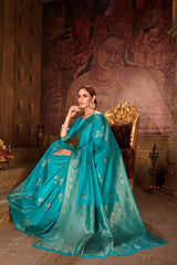 Tiffany Gold Zari Work Banarasi Saree