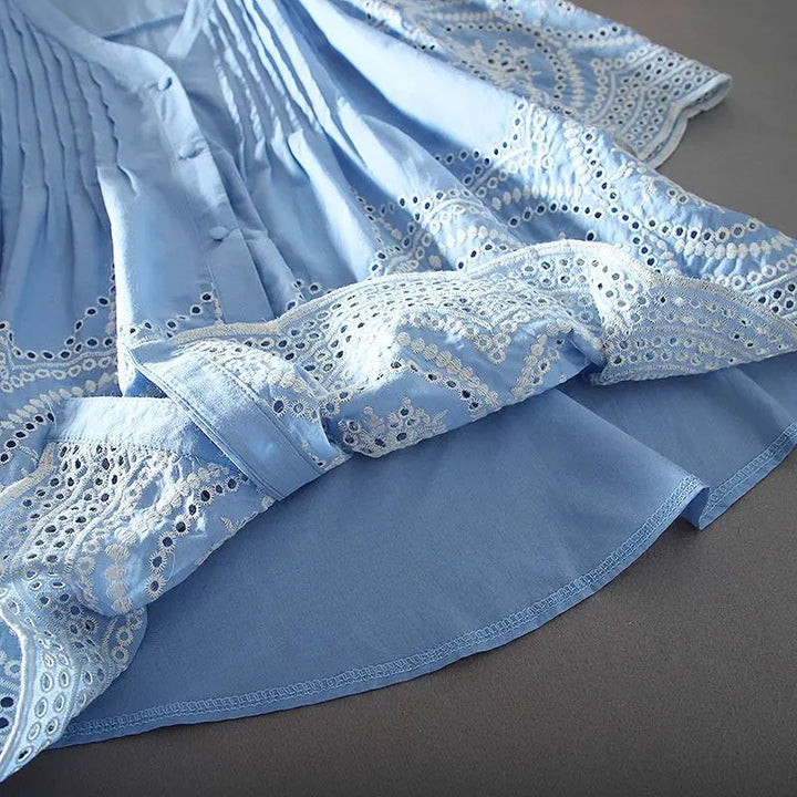 Buy Vintage Ethnic Heavy Chikankari Ruffle Cotton Tunic For Women Women’s Fashion Online - We Shine Heavy India